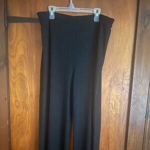 Chic Black Wide Leg Women's Pants